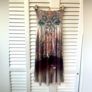 Cristinalove vintage boho style strapless dress size medium